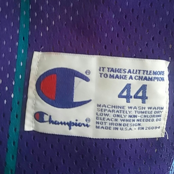 Larry Johnson Hornets AUTHENTIC jersey - Picture 3 of 3